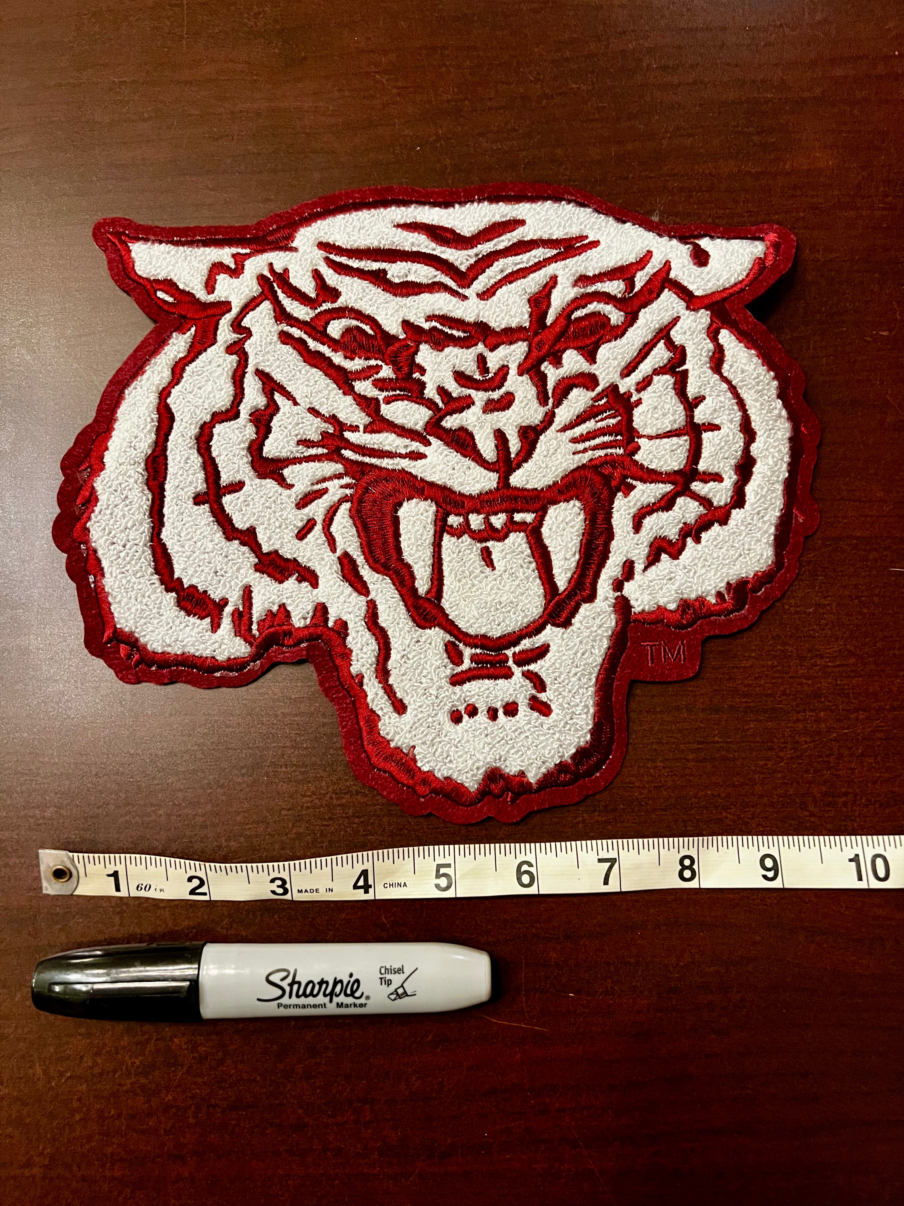 Maroon Tiger Chenille Patch