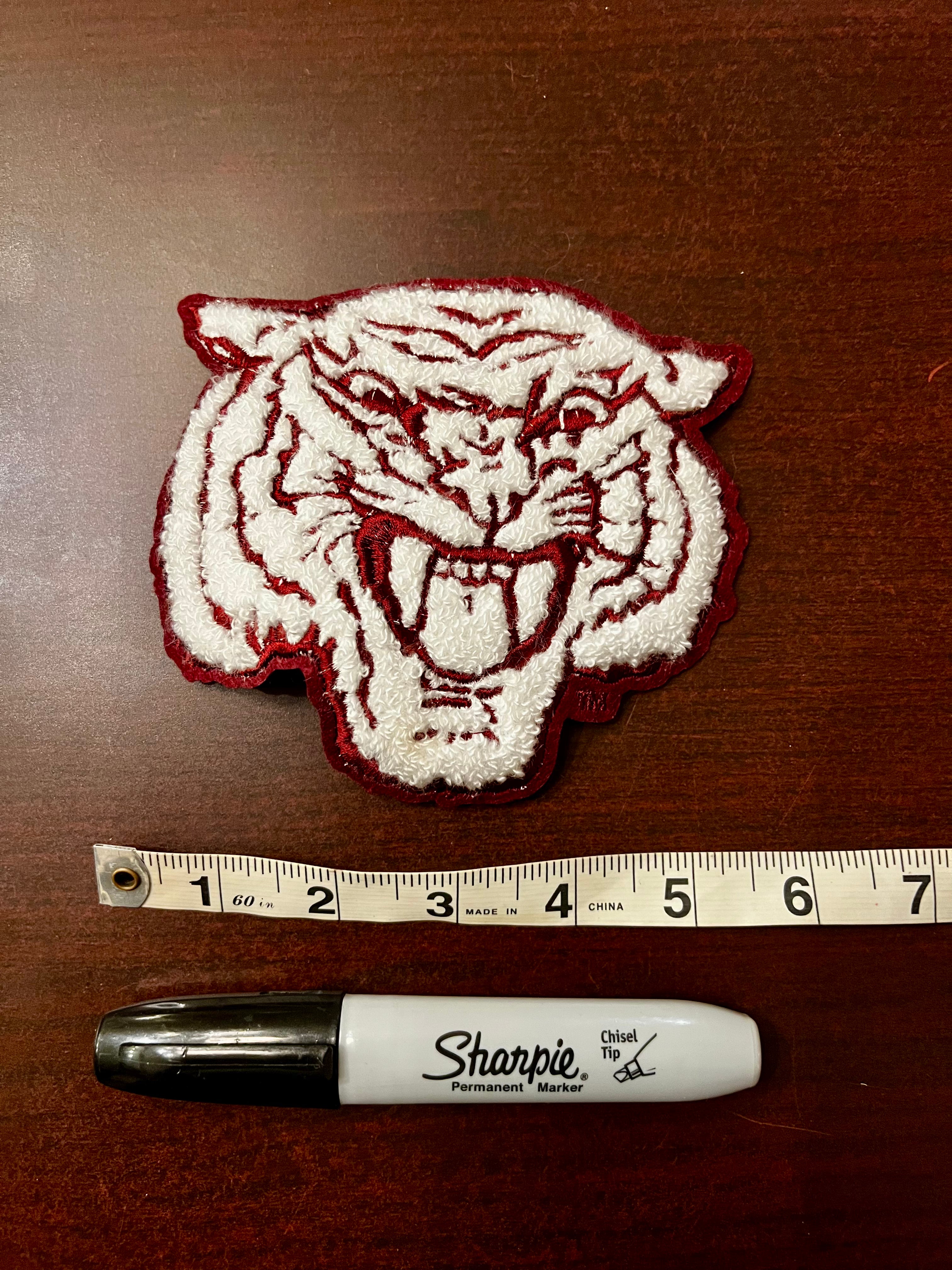 Maroon Tiger Chenille Patch