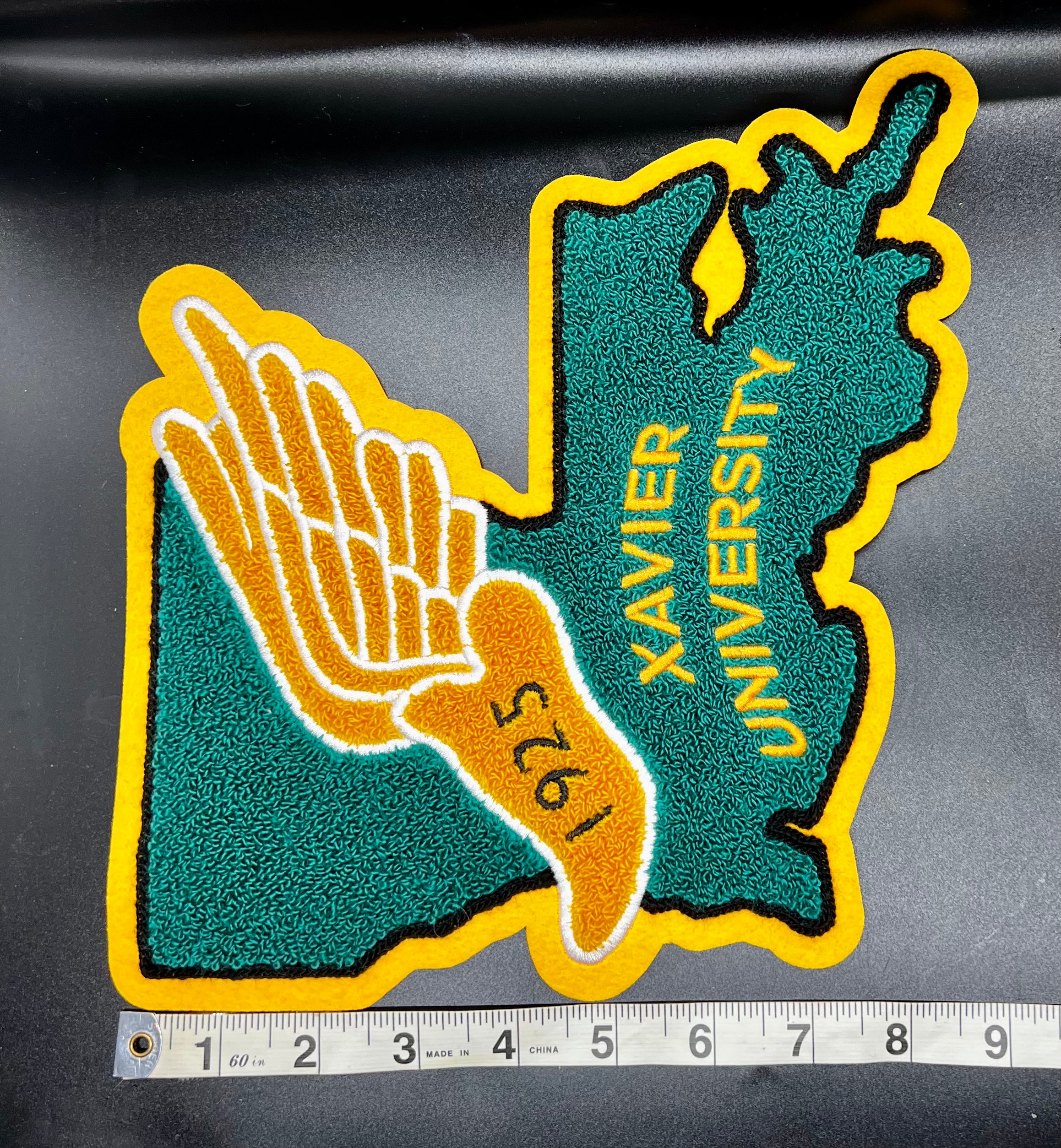 Xavier U of LA - Large State Outline w/ Mercury's Winged Foot